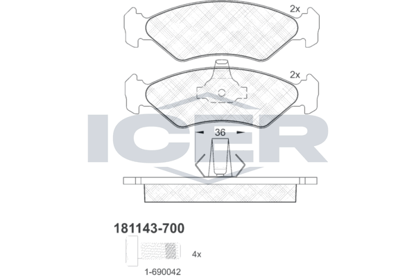 Brake pads FORD