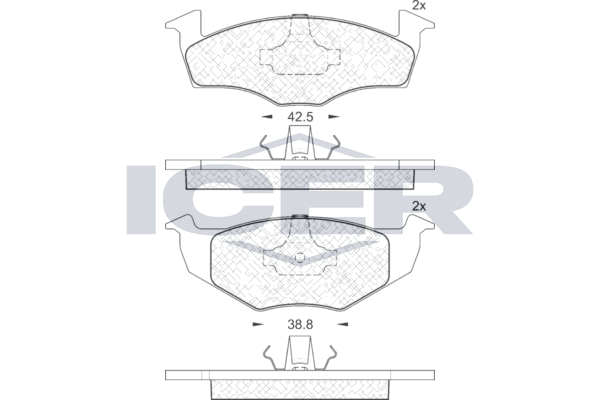Brake Pad Set Front Icer Seat Ibiza