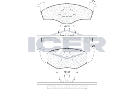 Brake Pad Set Front Icer Seat Ibiza