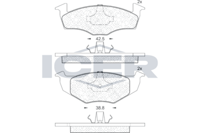 Brake Pad Set Front Icer Seat Ibiza