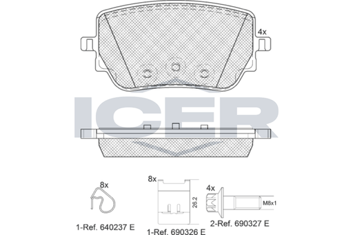 Brake Pad Set ICER