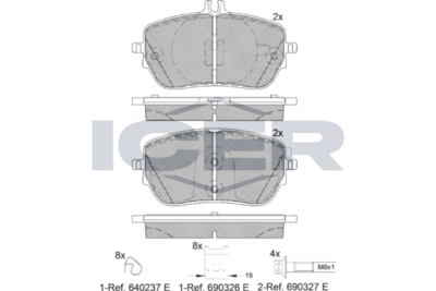 Brake Pad Set ICER