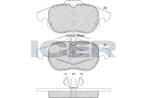 Front - Brake Pad - Icer Chevrolet Spark