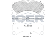 Brake pad,  PORSCHE PANAMERA