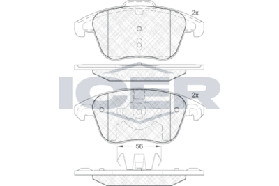 Front Brake Pad Icer Citroen C4