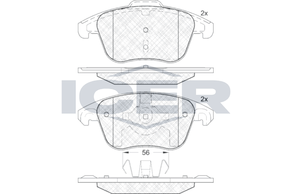Front Brake Pad Icer Citroen C4