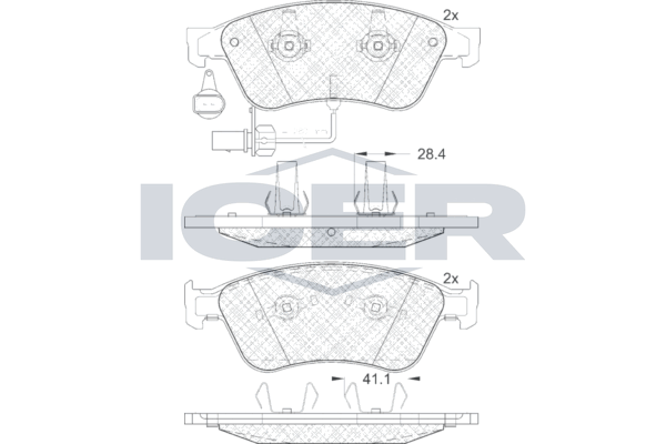 Brake Pad Front Axle Audi Icer