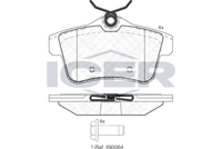 Brake Pad Set Rear Icer Peugeot 5008