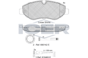 Brake Pad Front Axle Mercedes-Benz Icer