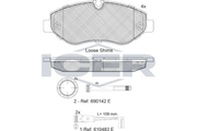 Brake Pad Front Axle Mercedes-Benz Icer