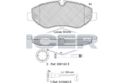 Brake Pad Front Axle Mercedes-Benz Icer