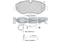 Brake Pad Front Axle Mercedes-Benz Icer