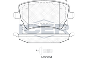 Brake Pad Rear Axle Audi Icer
