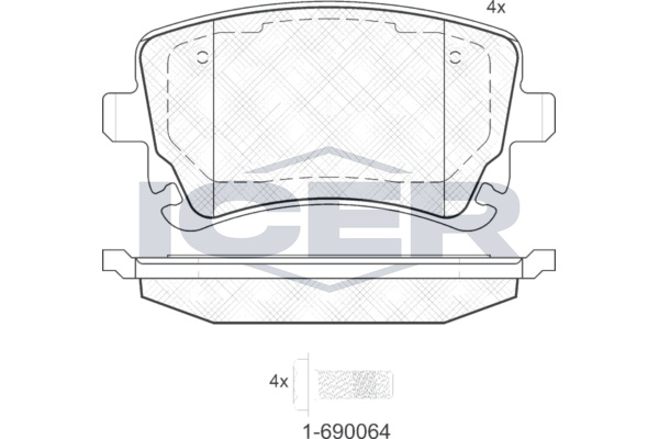 Brake Pad Rear Axle Audi Icer