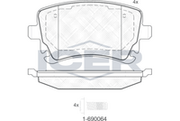 Brake Pad Rear Axle Audi Icer