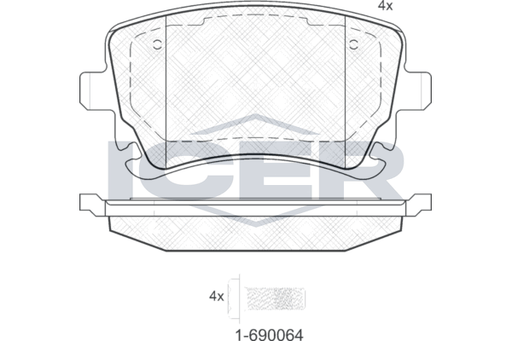 Brake Pad Rear Axle Audi Icer