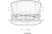 Brake Pad Rear Axle Audi Icer