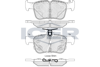 Brake Pad Set Rear Icer Ford Fusion
