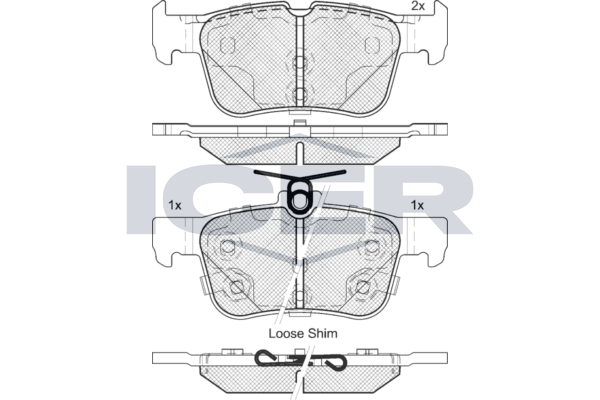 Brake Pad Set Rear Icer Ford Fusion