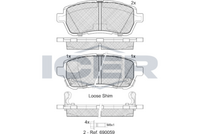 Brake Pad Set Front Icer Ford Ka
