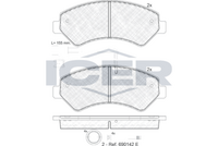 Brake Pad Set Front Icer Fiat Ducato