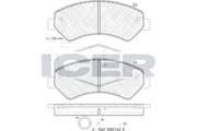Brake Pad Set Front Icer Fiat Ducato
