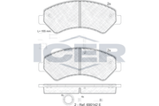 Brake Pad Set Front Icer Fiat Ducato