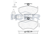 Brake Pad Set Front Icer Vw Passat