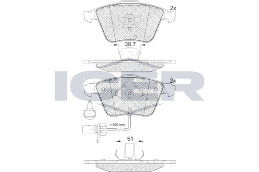 Brake Pad Set, disc brake (Braking System)