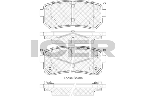 Rear - Brake Pad - Icer - Hyundai Creta