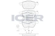 Brake Pad Front Axle Skoda Icer
