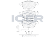 Brake Pad Front Axle Skoda Icer
