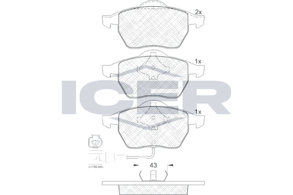 Brake Pad Front Axle Skoda Icer