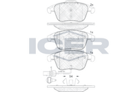 Brake Pad Set Front Icer Audi A5