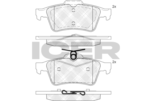 Rear - Brake Pad - Icer - Citroen C5 Iii