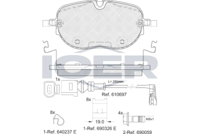 Brake Pad Set ICER