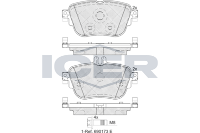 Rear - Brake Pad - Icer Mercedes-Benz E-