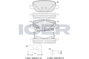 Brake Pad Set Rear Icer Fiat Tipo