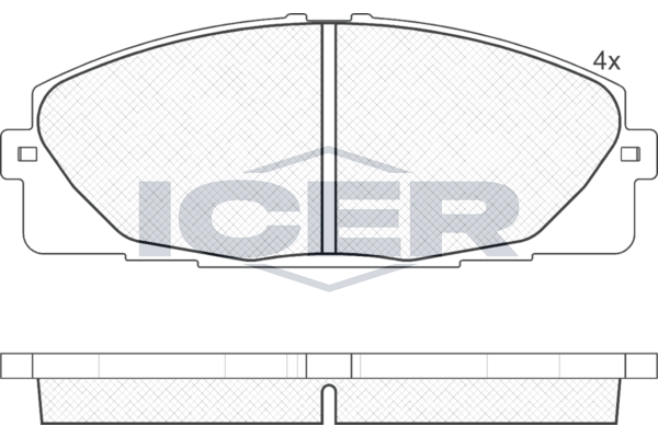 Front - Brake Pad - Icer - Toyota Hiace