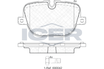 Brake Pad Set ICER