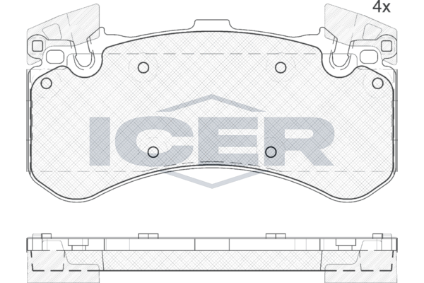 Brake Pad Front Axle Audi Icer