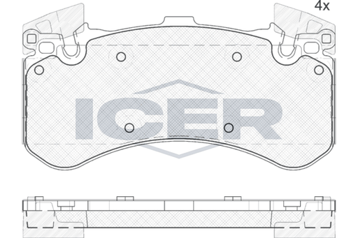 Brake Pad Front Axle Audi Icer