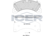 Brake Pad Front Axle Porsche Icer