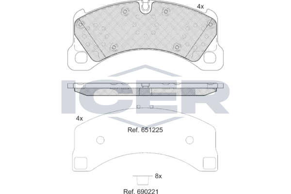 Brake Pad Front Axle Porsche Icer