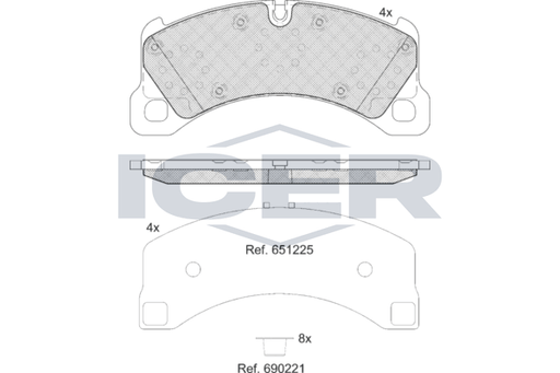 Brake Pad Front Axle Porsche Icer