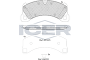 Brake Pad Front Axle Porsche Icer