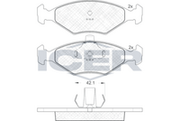 Brake Pad Front Axle Fiat Icer
