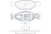 Brake Pad Front Axle Fiat Icer