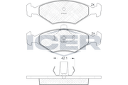 Brake Pad Front Axle Fiat Icer