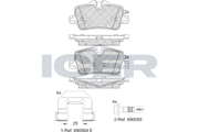 Front Brake Pad Set Icer Peugeot